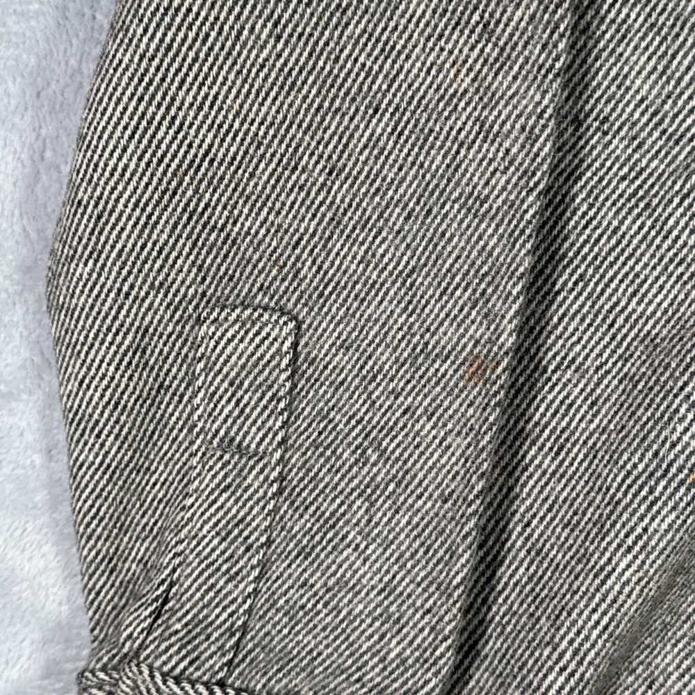 Woolrich Jacket Mens L Gray Wool Herringbone Tweed CPO Shirt Jacket *FLAWS - Picture 5 of 13